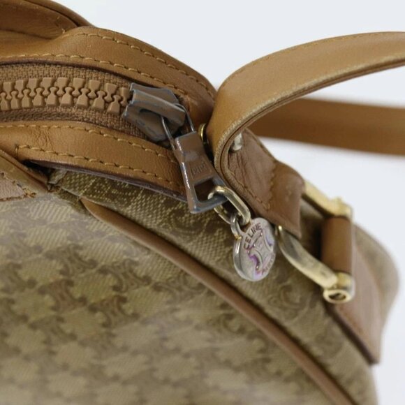 CELINE Macadam Canvas Shoulder Bag Beige Auth - Picture 8 of 16